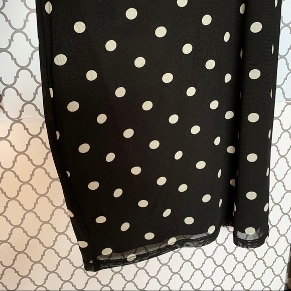 Sexy NWOT Black & White Polka Dot Dress - Picture 9 of 9